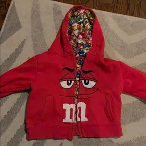 M&M Zip Up toddler Hoodie